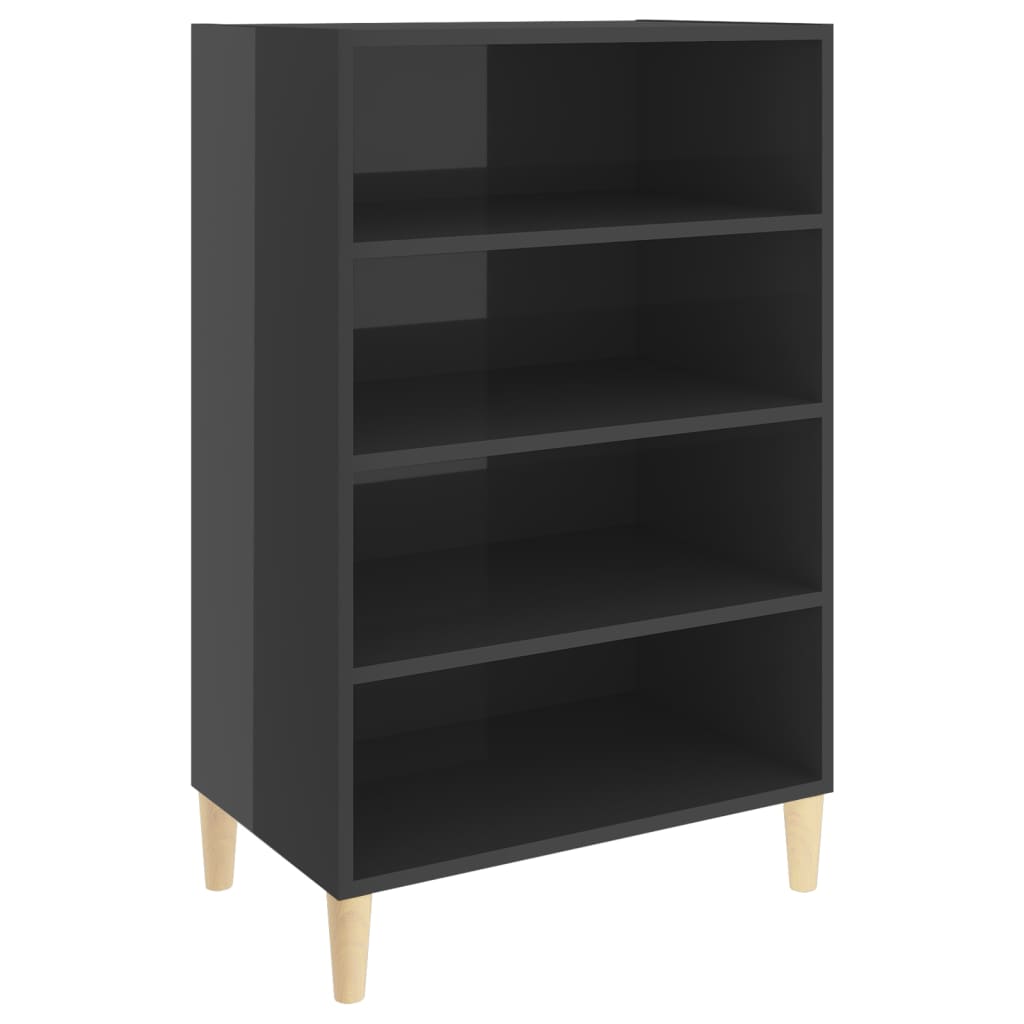 Sideboard Hochglanz-Grau 57x35x90 cm Holzwerkstoff