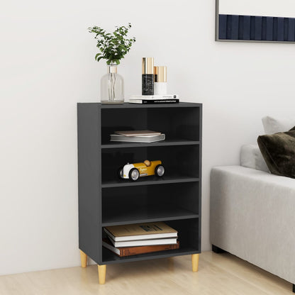 Sideboard Hochglanz-Grau 57x35x90 cm Holzwerkstoff
