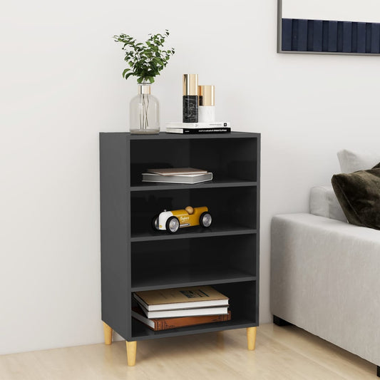 Sideboard Hochglanz-Grau 57x35x90 cm Holzwerkstoff