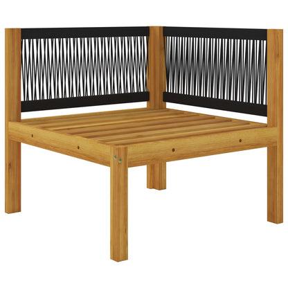 2-Sitzer-Gartenbank mit Kissen Holz Akazie & Seil