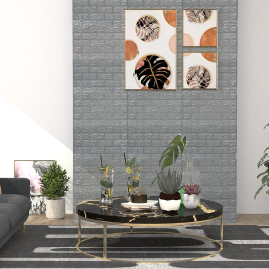 3D Tapete Ziegelstein Selbstklebend 20 Stk. Anthrazit