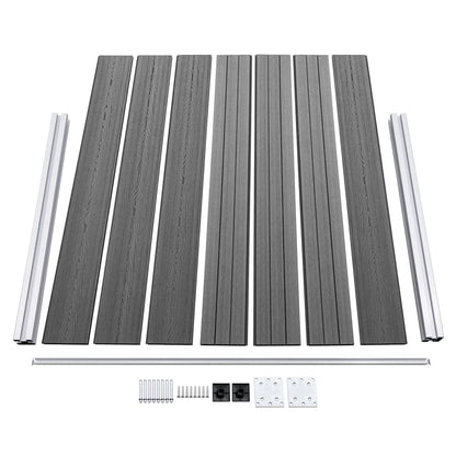 Zaunelement Set WPC 526x146 cm Grau