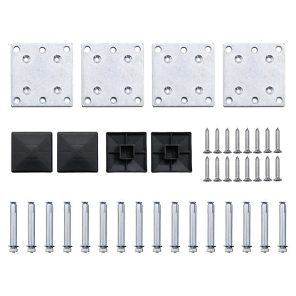 Zaunelement Set WPC 526x146 cm Grau