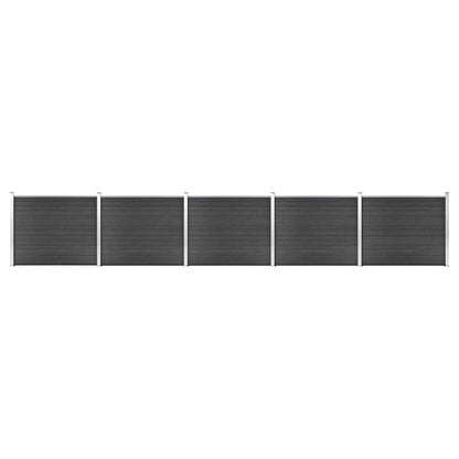 Zaunelement Set WPC 872x146 cm Grau