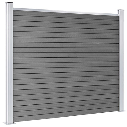Zaunelement Set WPC 872x146 cm Grau