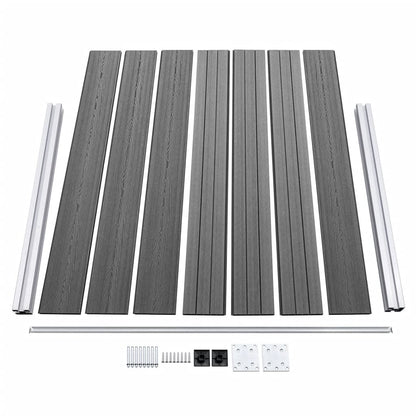 Zaunelement Set WPC 872x146 cm Grau