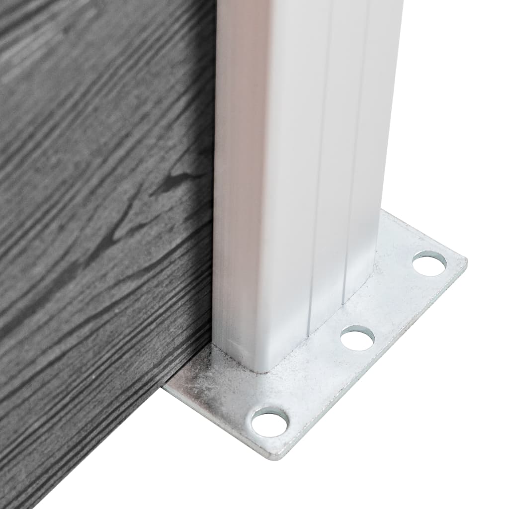 Zaunelement Set WPC 872x146 cm Grau
