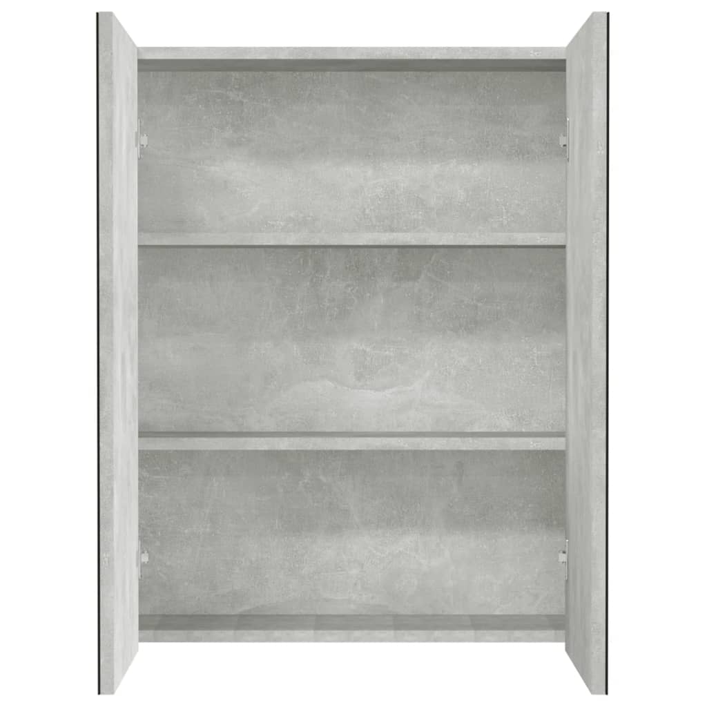 Bad-Spiegelschrank 60x15x75 cm MDF Betongrau