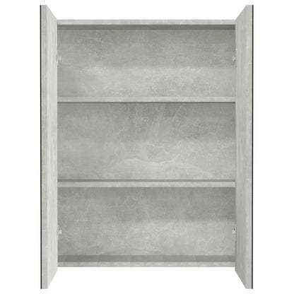 Bad-Spiegelschrank 60x15x75 cm MDF Betongrau