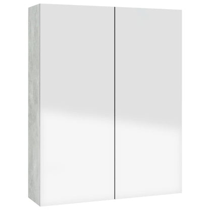 Bad-Spiegelschrank 60x15x75 cm MDF Betongrau
