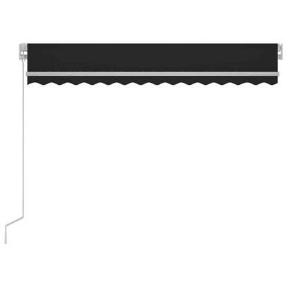 Markise Manuell Einziehbar mit LED 300x250 cm Anthrazit