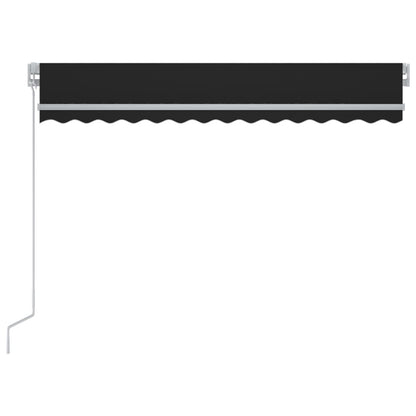 Markise Manuell Einziehbar mit LED 300x250 cm Anthrazit