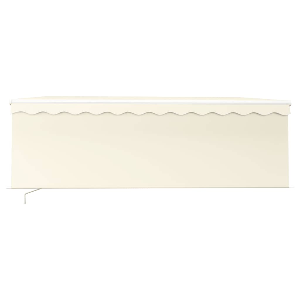 Markise Manuell Einziehbar mit Rollo 4x3 m Creme