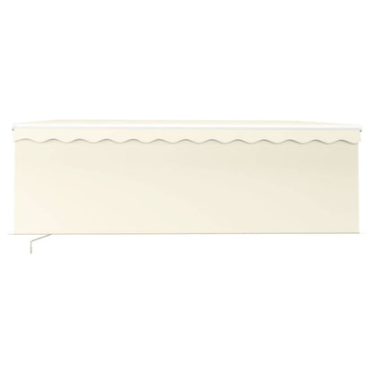 Markise Manuell Einziehbar mit Rollo 4x3 m Creme