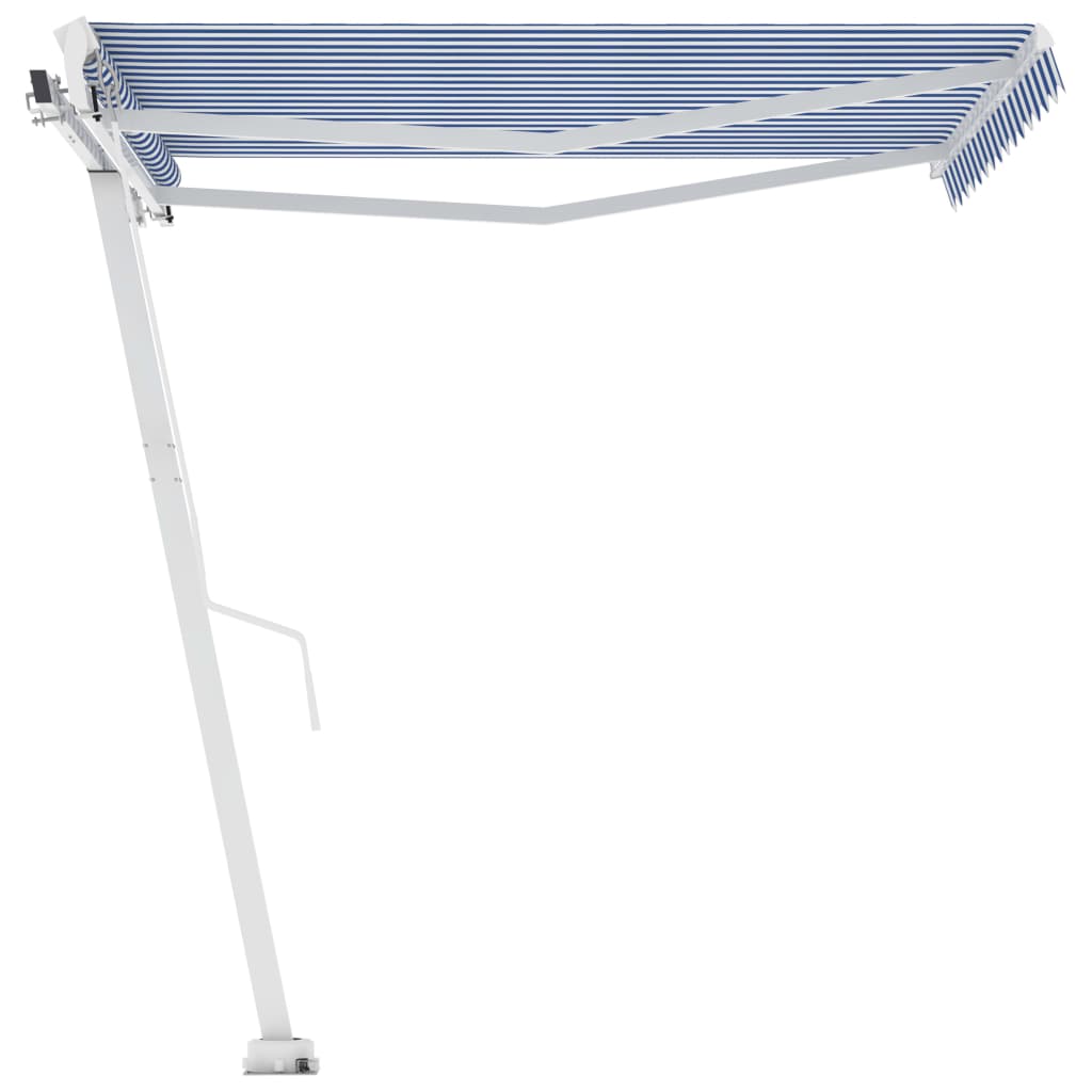 Standmarkise Manuell Einziehbar 350x250 cm Blau/Weiß