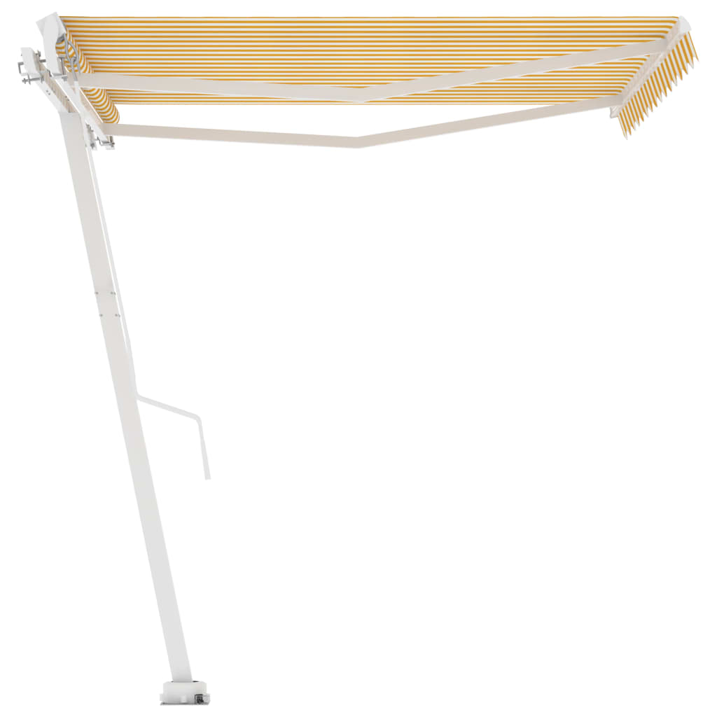 Standmarkise Manuell Einziehbar 350x250 cm Gelb/Weiß