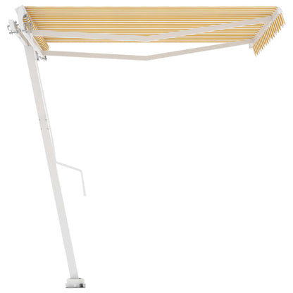 Standmarkise Manuell Einziehbar 350x250 cm Gelb/Weiß