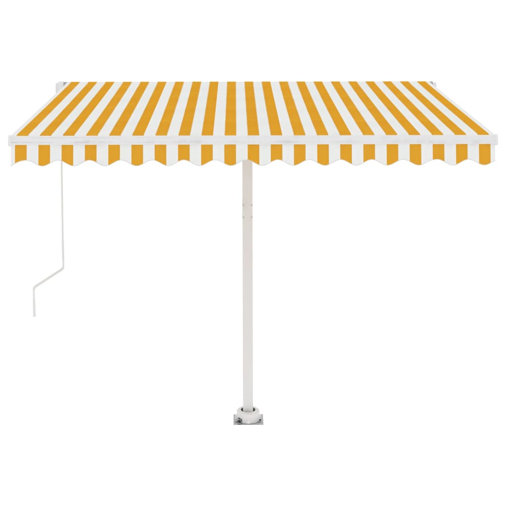 Standmarkise Manuell Einziehbar 350x250 cm Gelb/Weiß