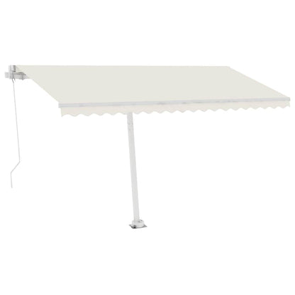 Markise Manuell Einziehbar mit LED 400x300 cm Creme