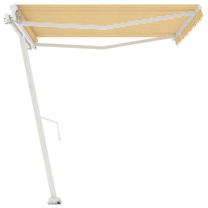 Standmarkise Manuell Einziehbar 450x300 cm Gelb/Weiß