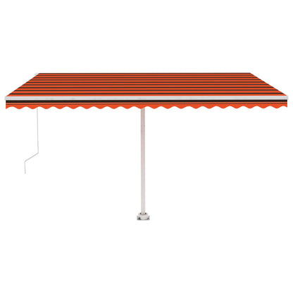 Standmarkise Manuell Einziehbar 450x300 cm Orange/Braun