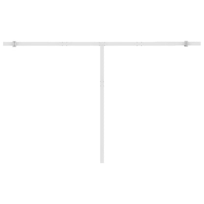 Markise Manuell Einziehbar mit LED 450x300 cm Orange Braun