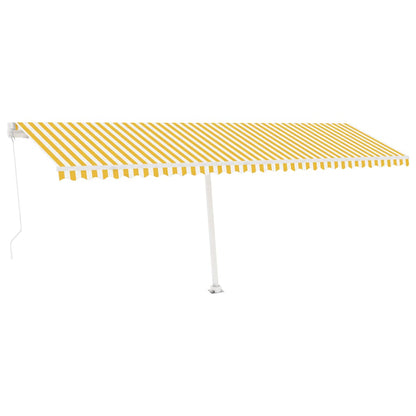 Standmarkise Manuell Einziehbar 600x300 cm Gelb/Weiß