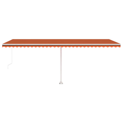 Standmarkise Manuell Einziehbar 600x300 cm Orange Braun