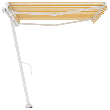 Standmarkise Manuell Einziehbar 400x350 cm Gelb/Weiß