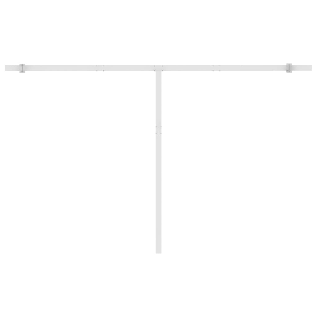 Markise Manuell Einziehbar mit LED 400x350 cm Gelb Weiß