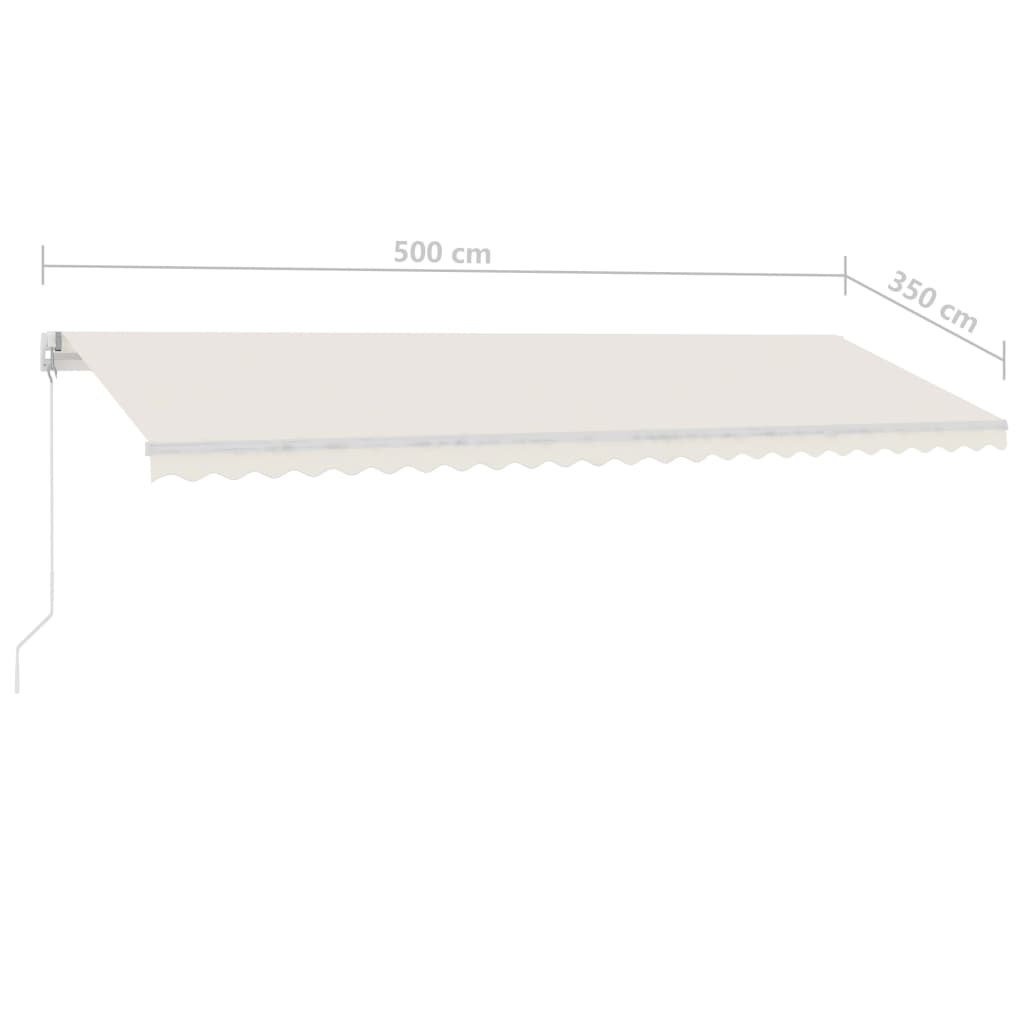 Standmarkise Manuell Einziehbar 500x350 cm Creme