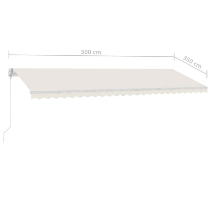 Standmarkise Manuell Einziehbar 500x350 cm Creme