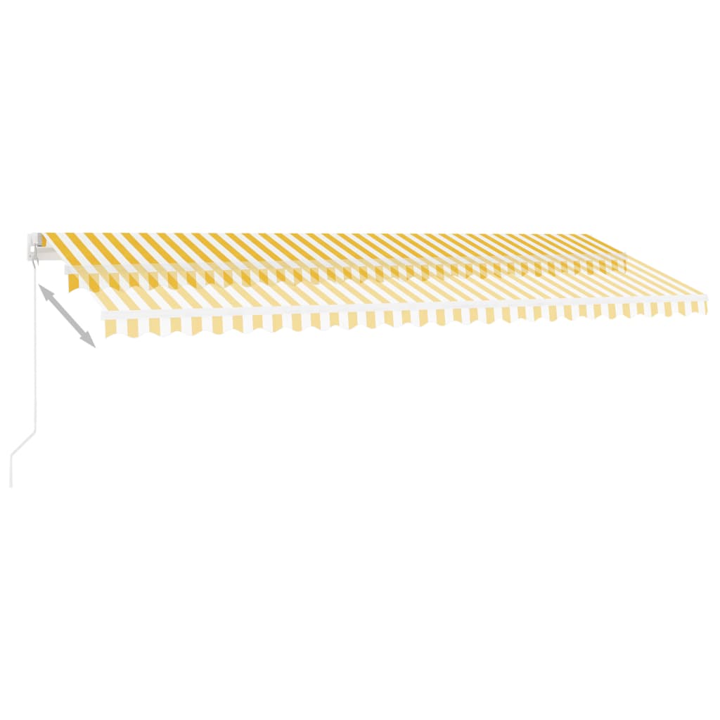 Standmarkise Manuell Einziehbar 500x350 cm Gelb/Weiß