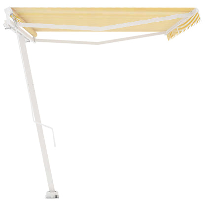 Standmarkise Manuell Einziehbar 500x350 cm Gelb/Weiß