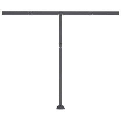 Markise Manuell Einziehbar mit LED 300x250 cm Anthrazit