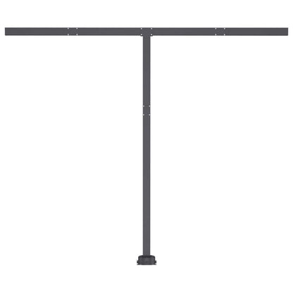 Markise Manuell Einziehbar mit LED 300x250 cm Orange und Braun