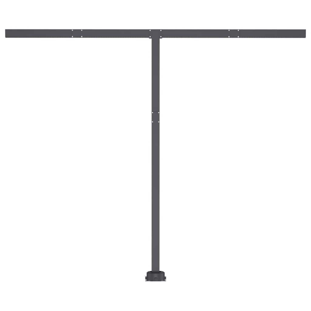 Markise Manuell Einziehbar mit LED 350x250 cm Gelb und Weiß