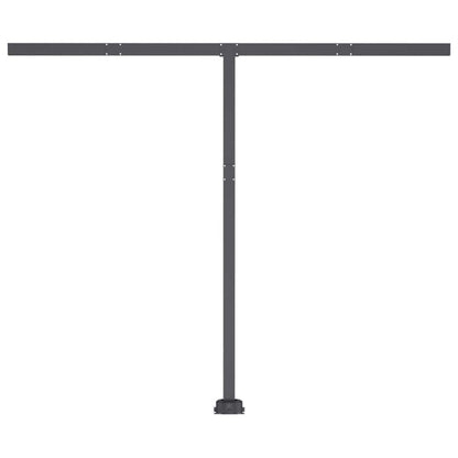 Markise Manuell Einziehbar mit LED 350x250 cm Gelb und Weiß