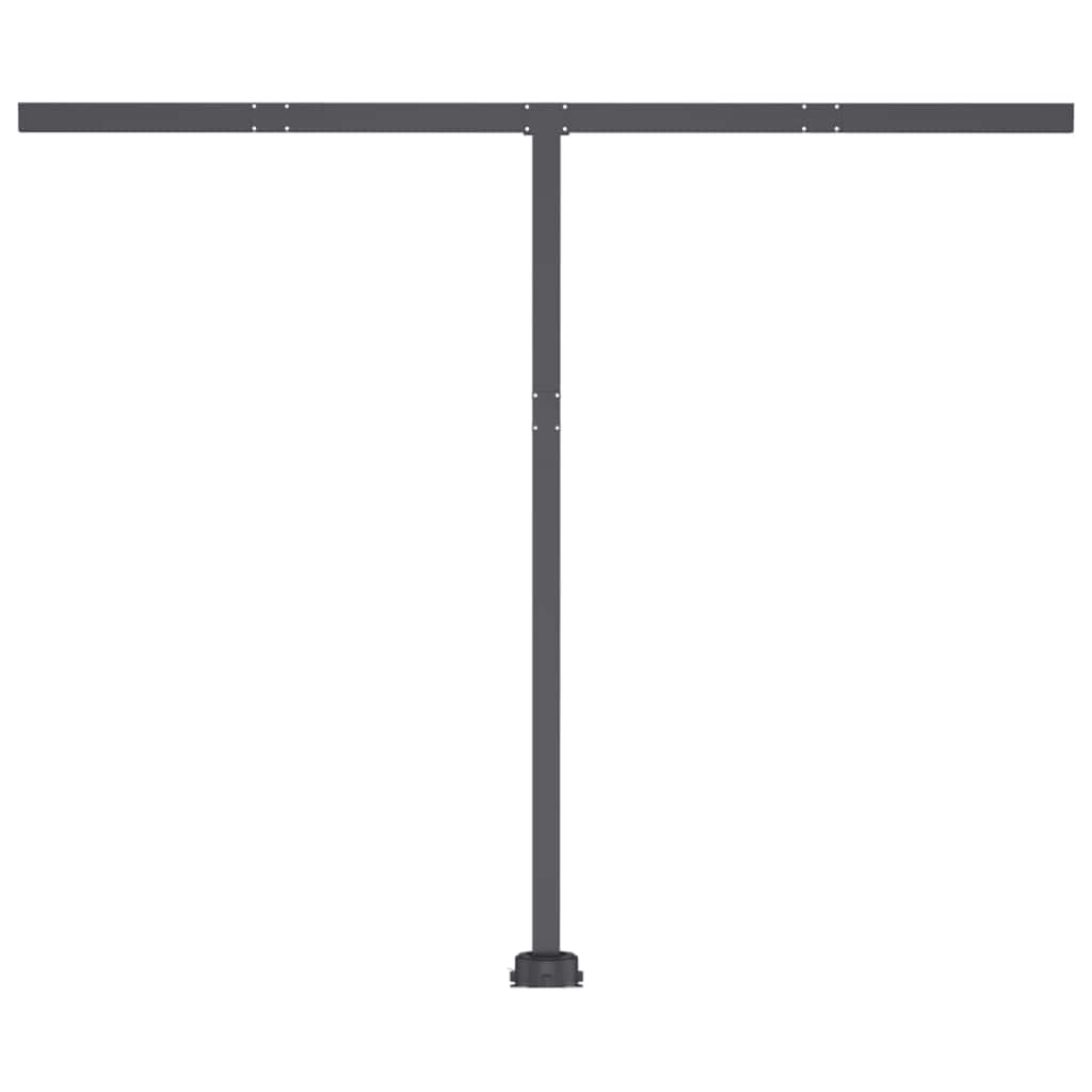 Markise Manuell Einziehbar mit LED 350x250 cm Anthrazit