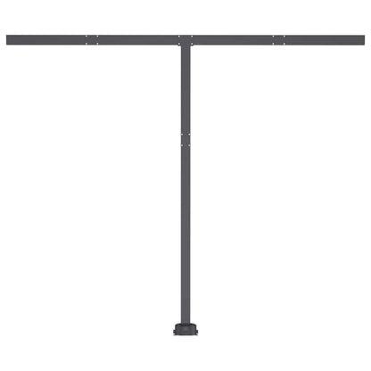 Markise Manuell Einziehbar mit LED 350x250 cm Anthrazit
