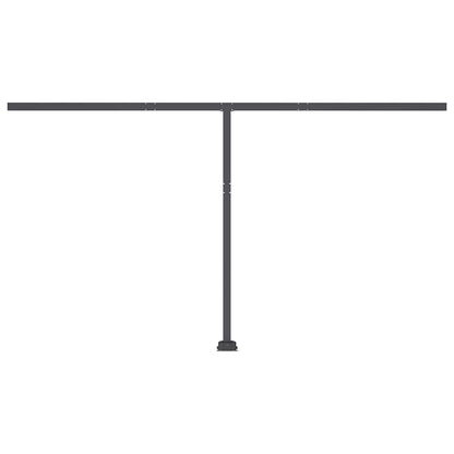 Markise Manuell Einziehbar mit LED 450x300 cm Gelb und Weiß