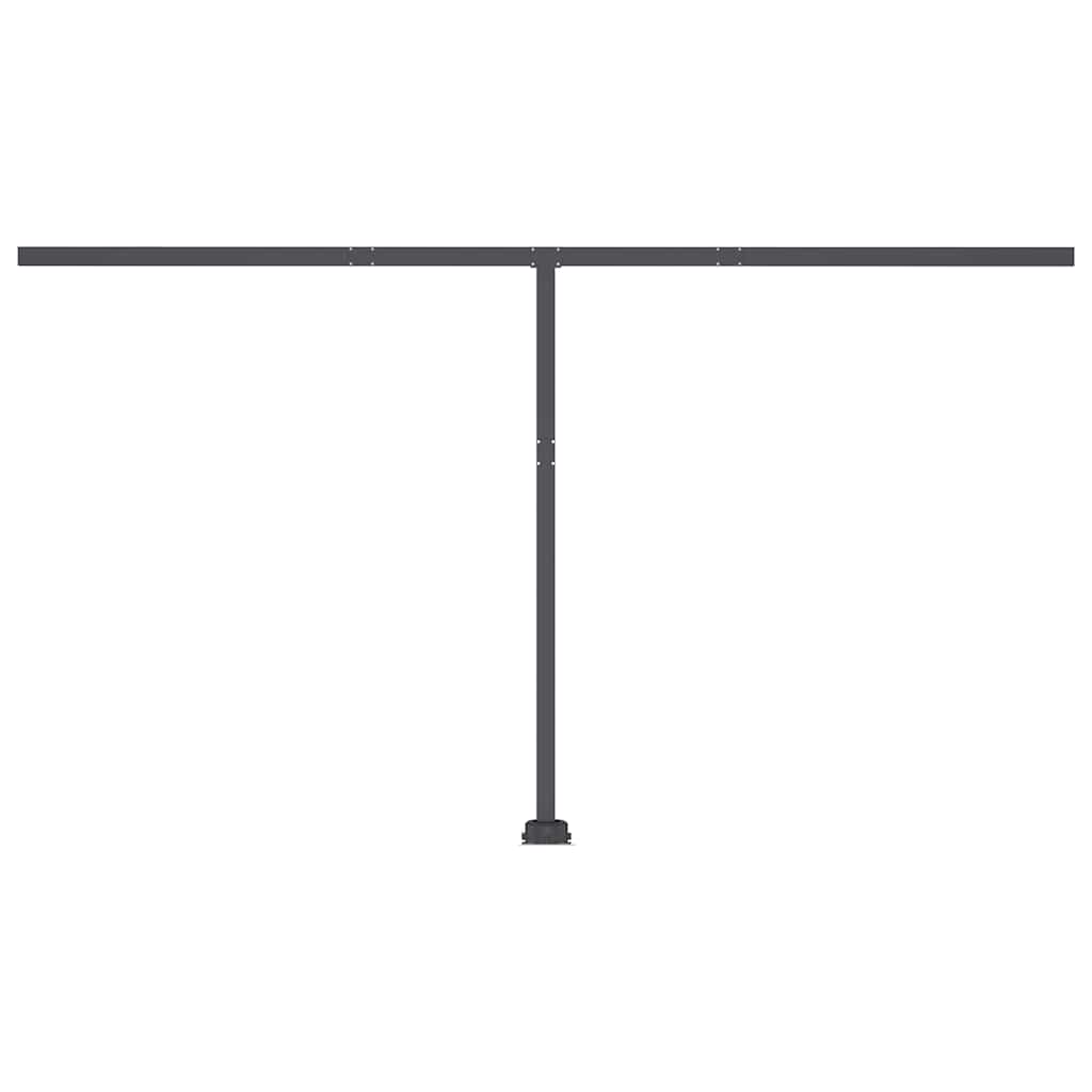 Markise Manuell Einziehbar mit LED 450x300 cm Orange und Braun