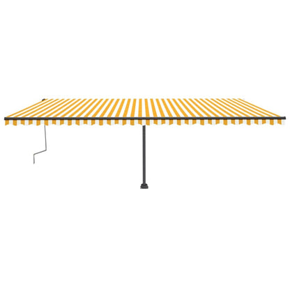 Standmarkise Manuell Einziehbar 600x300 cm Gelb/Weiß