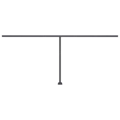 Markise Manuell Einziehbar mit LED 600x300 cm Gelb Weiß