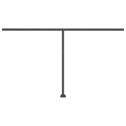 Markise Manuell Einziehbar mit LED 400x350 cm Gelb Weiß