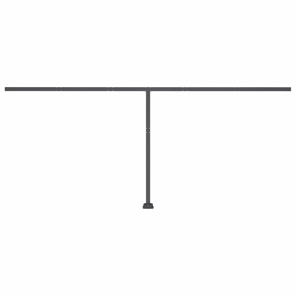 Standmarkise Manuell Einziehbar 500x350 cm Blau/Weiß