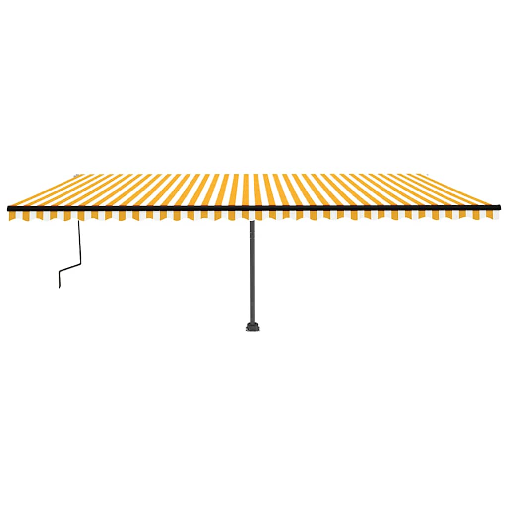 Standmarkise Manuell Einziehbar 600x350 cm Gelb/Weiß