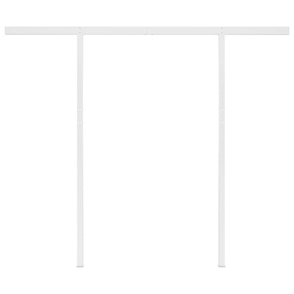 Markise Manuell Einziehbar mit LED 3x2,5 m Orange und Braun