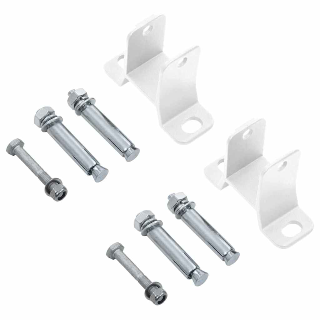 Markise Manuell Einziehbar mit Pfosten 4x3 m Creme