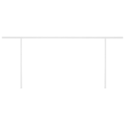 Markise Manuell Einziehbar mit Pfosten 6x3 m Creme